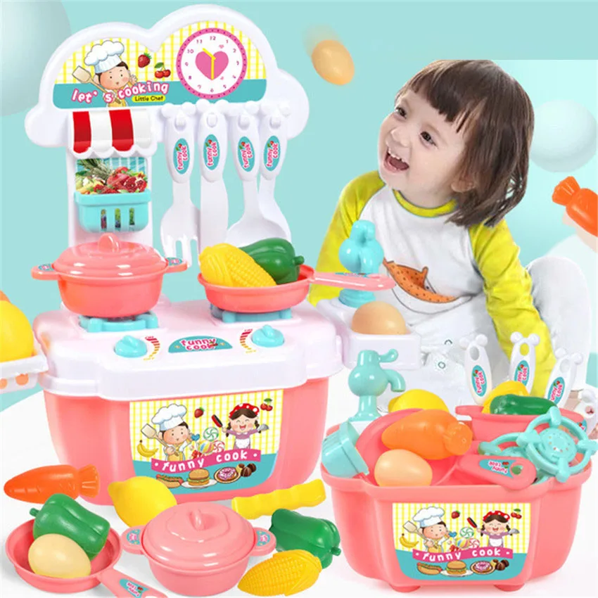 22Pcs Plastic Mini Children Baby Kitchen Play House Toy
