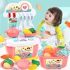 22Pcs Plastic Mini Children Baby Kitchen Play House Toy Simulational Kitchenware Storage Cookware Cooking Pretend Play for Girls 1