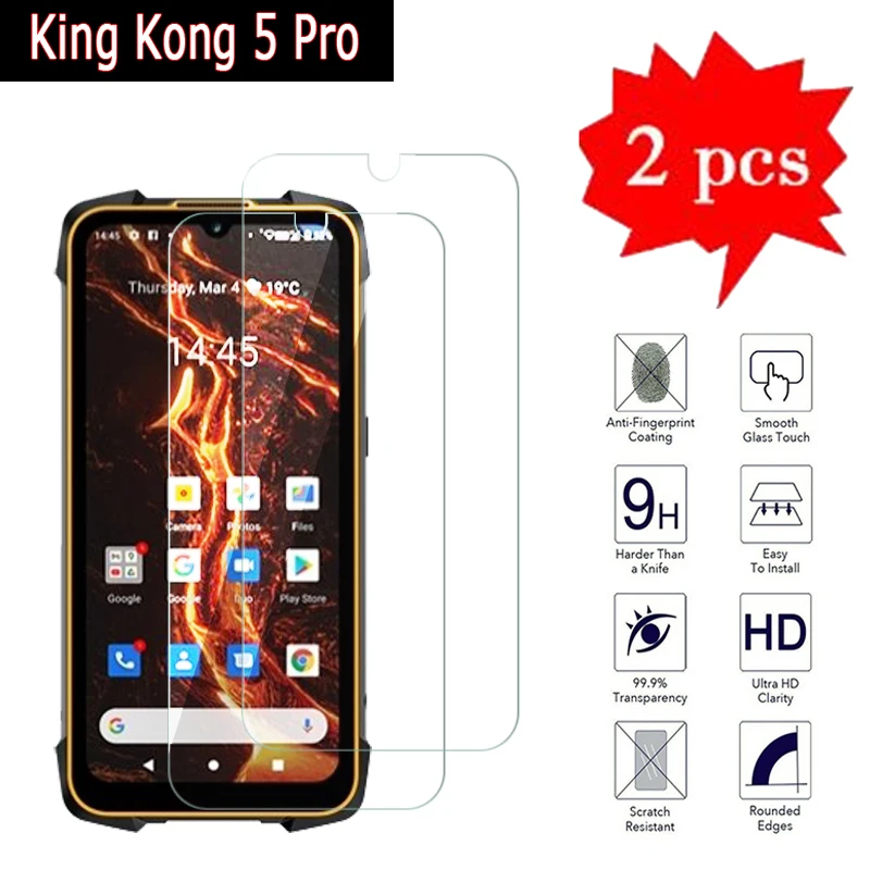2-1 Pz Vetro Premium Per Cubot King Kong 5 Pro Cover Phone Pellicola Protettiva Cubot King Kong5 Pro Vetro Temperato Antideflagrante