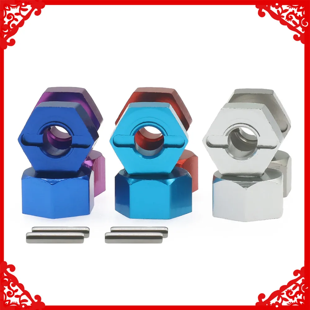 

4Pcs Alloy front&rear wheel hex hub adapter for rc hobby model car 1/10 Traxxas Slash 2WD # 3654 short course parts