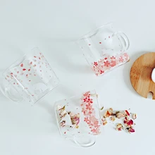 Милый мультяшный Кот Олень Кролик инновационный пивной стакан es термостойкая Сакура стеклянная чайная кружка кофейная чашка утреннее молоко сок стекло