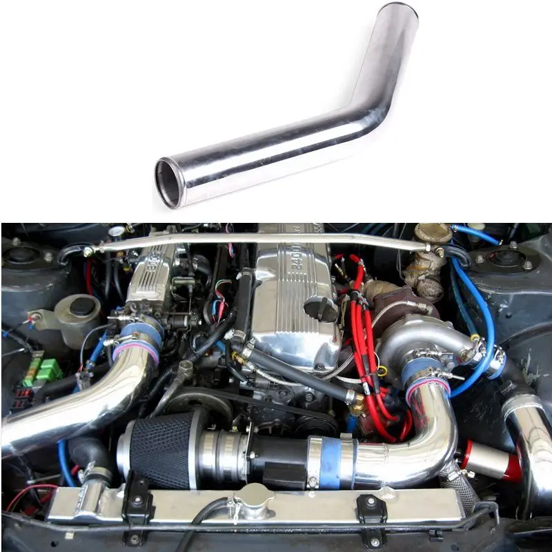 Codo 90° de aluminio 3/" 76mm 600 mm de largo Ford Toyota Chrysler