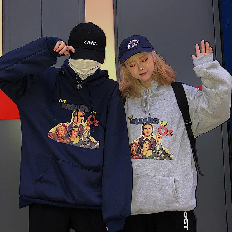 Любителей Kawaii с рисунком веселое Harajuku толстовки Для женщин Ullzang, есть большие размеры, корейский стиль Толстовка, осень-зима 90s теплый с
