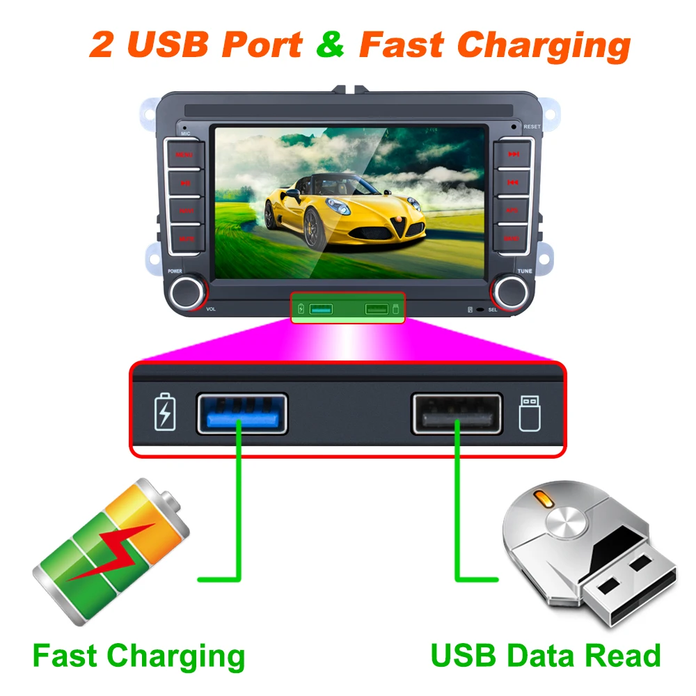 Автомагнитола 2 Din на Android 8 1 мультимедийный плеер с GPS стерео для Volkswagen Skoda VW Passat Polo