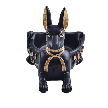 

Nordic Creative Resin Egyptian Dog Cigar Ashtray Crafts Home Decoration Storage Box Personalized Gifts Cigarette Ashtray for Car