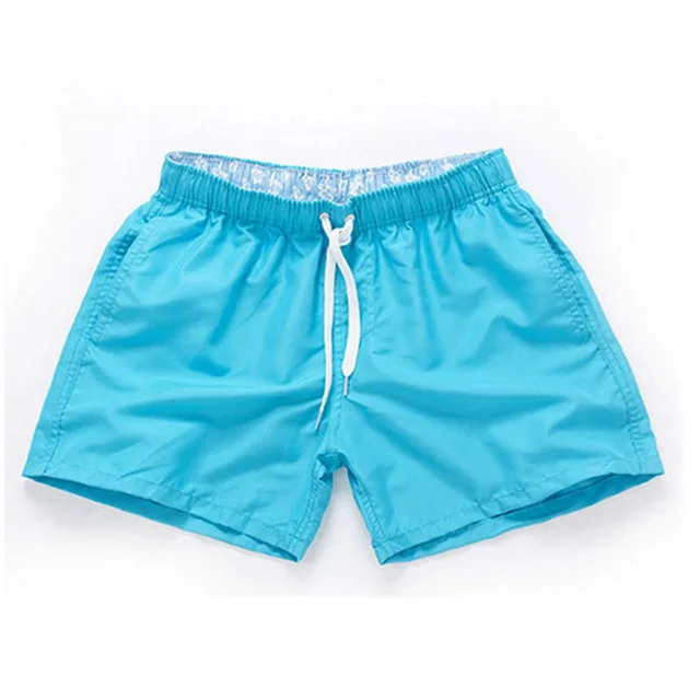 Sky blue Одежда для плавания, шорты для плавания, Шорты для плавания, пляжные шорты для плавания, быстросохнущие шорты, мужские спортивные шорты для бега - Цвет: Sky blue