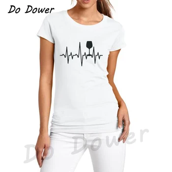 

Heartbeat Wine Glass Printing T-shirt for Women Short Sleeve Fashion Streetwear T-shirt Female Harauku Clothes Tee Shirt Femme