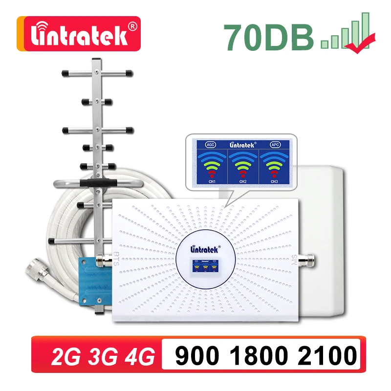 Lintratek 70dB 2020 NEW 2G 3G 4G Signal Booster