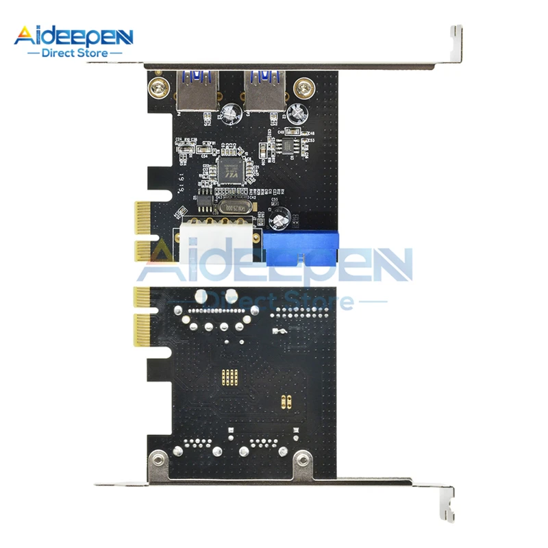 1 шт. PCI Express USB 3,0 2 порта плата адаптера управления с адаптером карты управления 4-Pin& 20 Pin