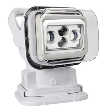 

360 Degree Wireless Remote Control for Truck Off-Road 4X4 Boat 12/24V 7 Inch 60W Led Spot Light Marine Search Light White