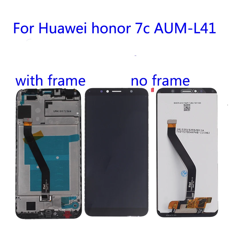 

5.7 display For Huawei Honor 7C aum-L41 Aum-L41 LCD Display Touch Screen Digitizer Assembly With Frame Glass screen component