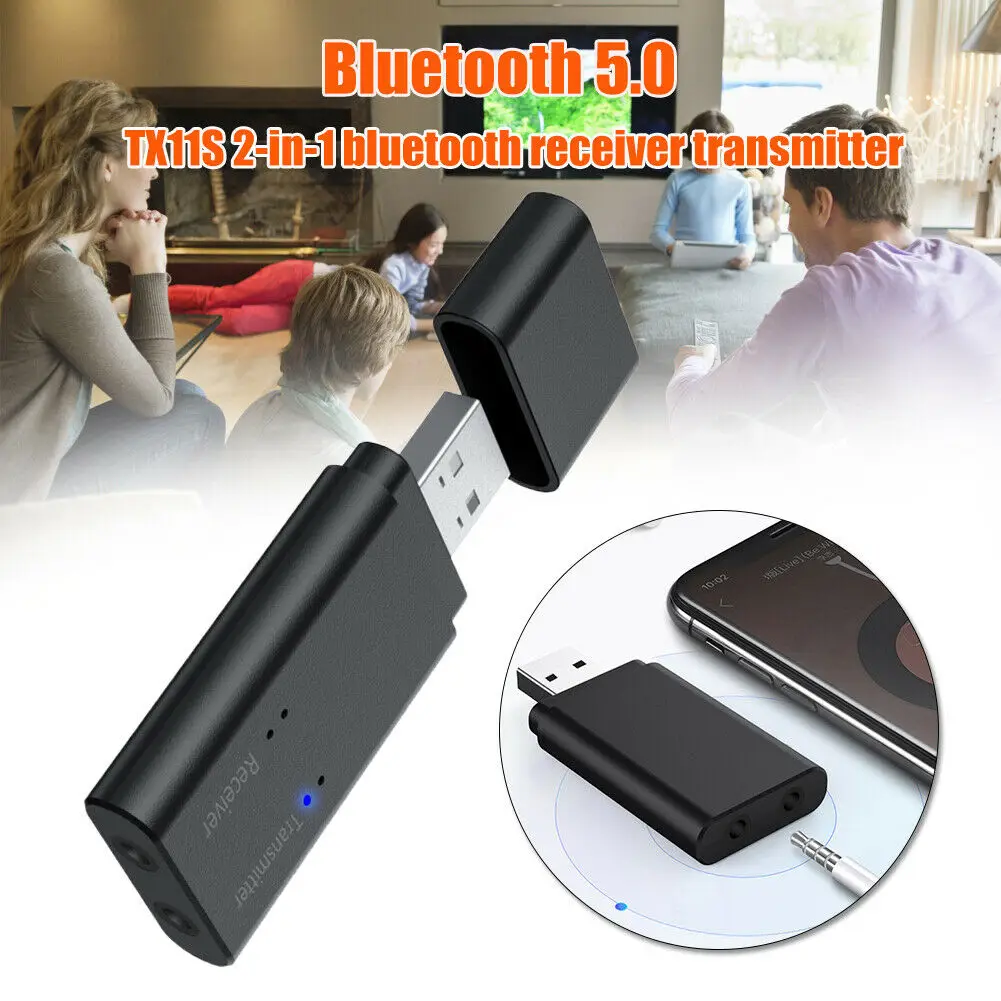 TX11S USB Bluetooth 4,2 стерео аудио передатчик для ТВ ПК Bluetooth динамик наушники 3,5 мм музыкальный звук автомобильный динамик