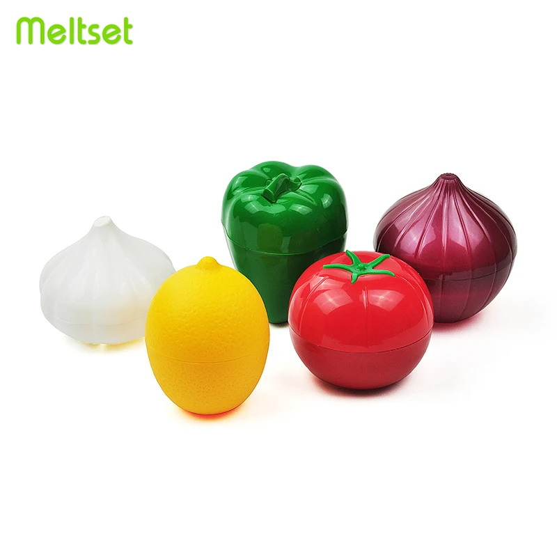 

Cute Fruit Vegetable Sealing Box Plastic Refrigerator Organizer Food Container Pepper/ Lemon/ Grape/ Tomato/ Garlic Storage Box