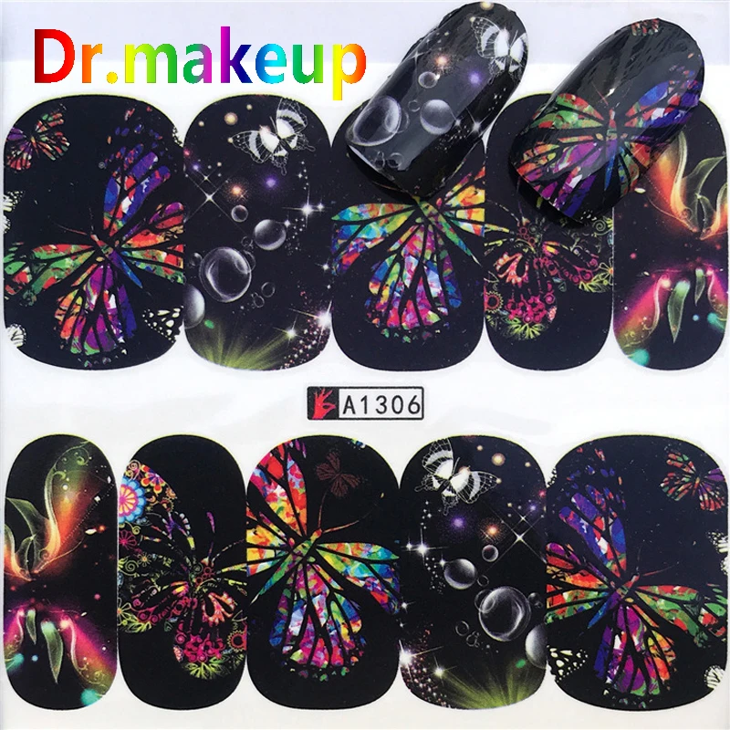 Dr. makeup 1 лист полное покрытие DIY цветок наклейка для водяного переноса изображения