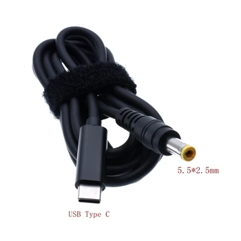 

Power Supply Adapter Cable Type-C Male To 5525 Male Straight Converter Cord With PD Chip For Laptop Computer