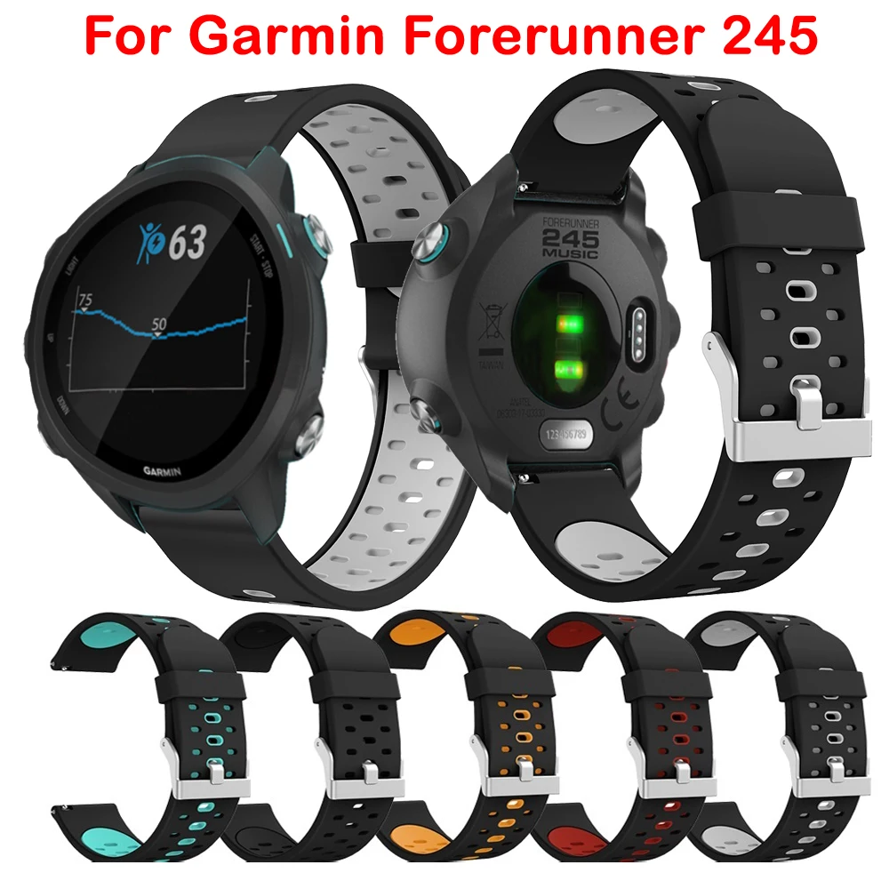 

Colorful Soft Silicone Replacement Strap for Garmin Forerunner 645 Smart wristband bracelet for Garmin Forerunner 245 Watch band