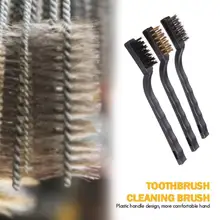 3/6/10 шт. латунные Жесткие щетки Медь Проволока из нержавеющей стали щетки для промышленных устройств поверхности/Внутренняя полировки очистки