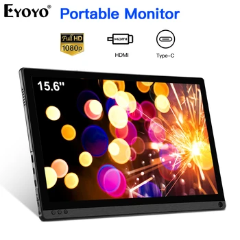 

Eyoyo EM15F Portable gaming monitor 15.6 LCD USB Type C Hdmi ips 1080p FHD display for PS4 Laptop Phone Xbox Switch Pc with Case