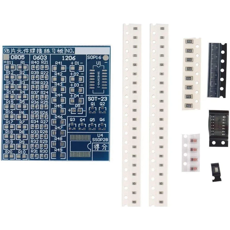 SMT SMD компонент Сварочная тренировочная доска паяльный Комплект сделай сам