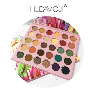 

HUDAMOJI 30 Colors profession matte Eyeshadow Palette Glitter Highlighter Shimmer Mineral Powder Make up Eyeshadow Palette TSLM1