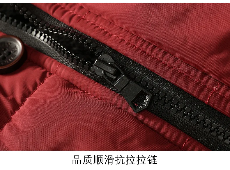 Winter New Style Men's Mid-length Cotton Coat Hooded Thick Windproof Cotton-padded Jacket Young MEN'S Warm Cotton-padded Cl