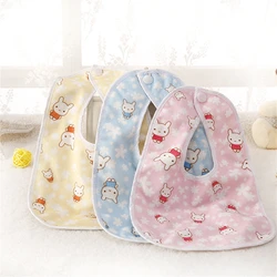 1Pcs Printed Saliva Towel Cute Cartoon Multicolor Waterproof Crystal Velvet Bib Baby Bib Multicolor Pattern Bibs and Cloth Kids