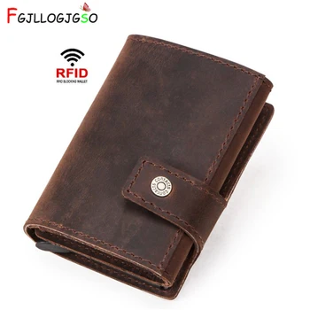 

2020 Brand Genuine Cow Leather Men Women Wallet Fashion Coin Pocket Trifold Design Men Purse High Quality Ladies Card ID Holder