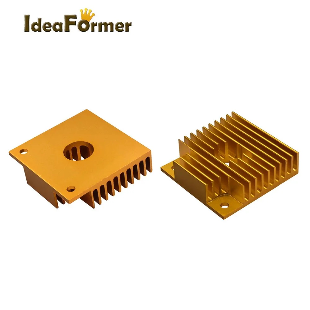 5 шт. 3d принтер Алюминиевый Золотой/черный Радиатор 40X40X11 мм для Makerbot MK7 MK8 экструдер