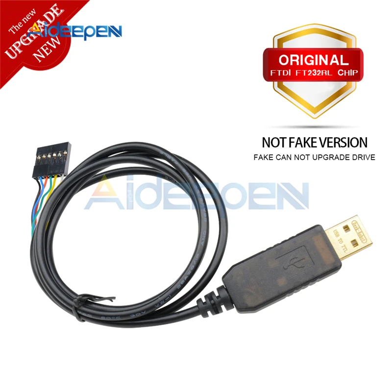 6Pin FTDI FT232RL FT232 USB к ttl RS232 последовательный провод адаптер модуль 1 м кабель для загрузки для Arduino AVR ARM Raspberry Pi