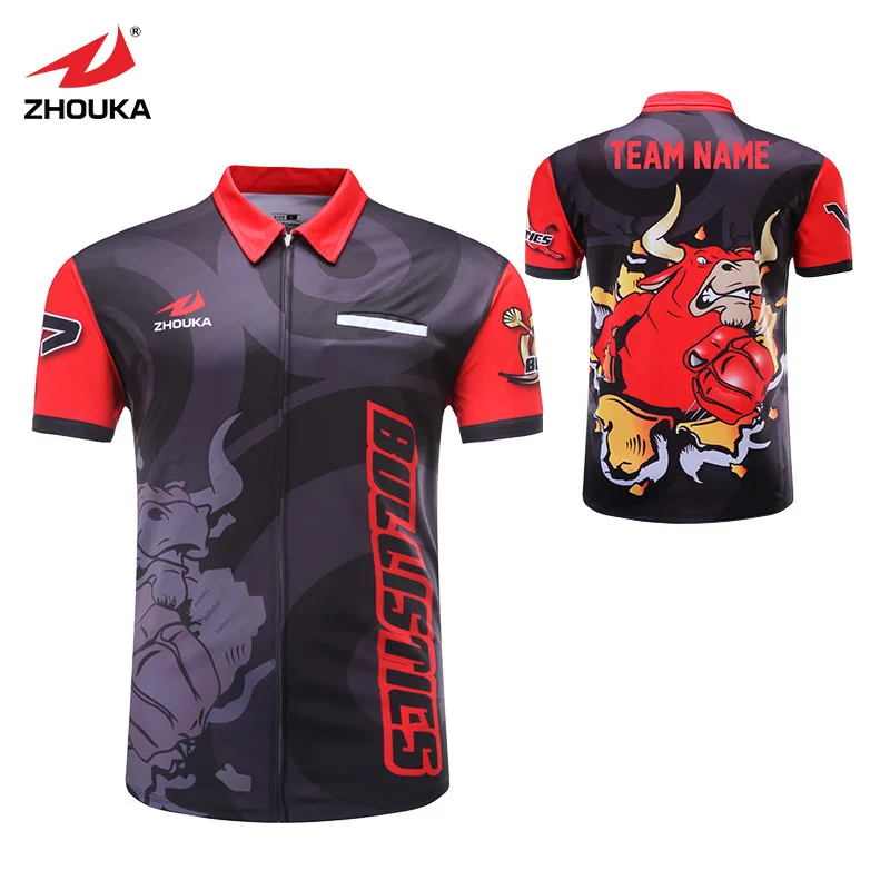 

Custom Men's Shooting Shirt with Sublimation Printing Factory Custom Darts Men's T Shirt