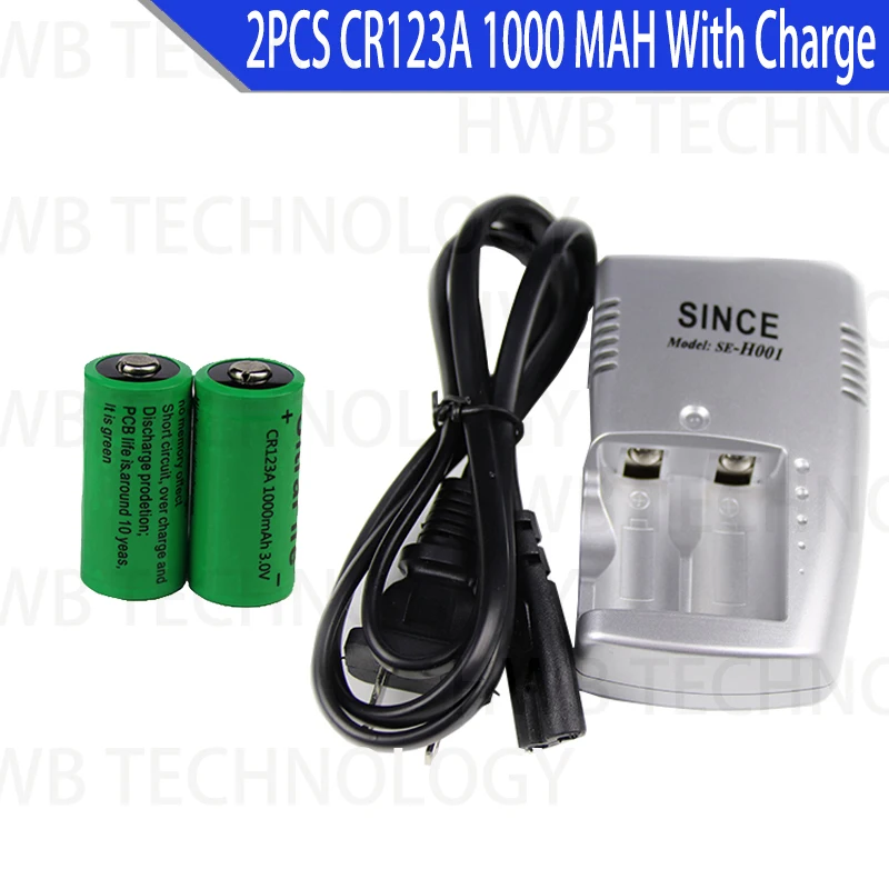 2X16340 1000mah 3v cr123a 16340 аккумуляторная батарея 3,0 v rcr123a 16340 литиевые батареи + 1 шт 3,8 v зарядное устройство