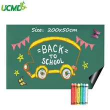 200x50 см настенные украшения зеленая доска меловая доска наклейка рулон удерживающие магниты школьный офис граффити обучение в письменной форме доска для сообщений