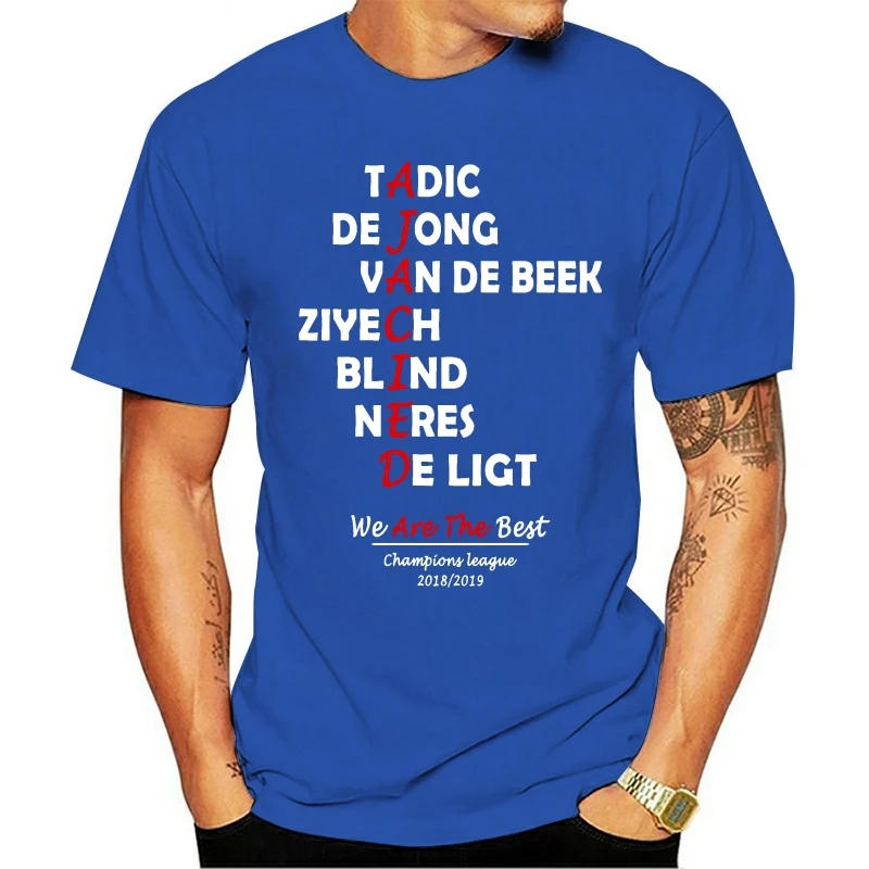 

2020 Leisure Fashion 100% Cotton O-neck T-shirt Tadic Dejong Van De Beek Ziyech Blind Neres De Ligt We Are The Best