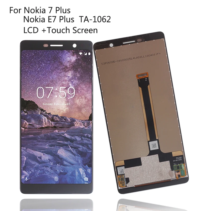 Оригинальный ЖК-дисплей для Nokia 7 Plus сенсорный экран дигитайзер запасные части E7