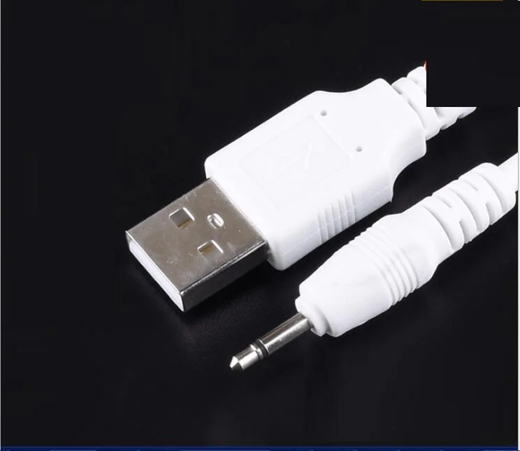 100 шт./лот USB до 2,5 мм разъем аудио разъем Adpater конвертер Кабель 3 фута 1 м AUX 2,5 мм кабель Кабель питания USB зарядное устройство