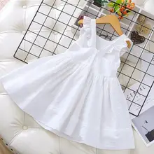 Летние белые платья принцессы для девочек; детское элегантное платье; 5 шт./партия;