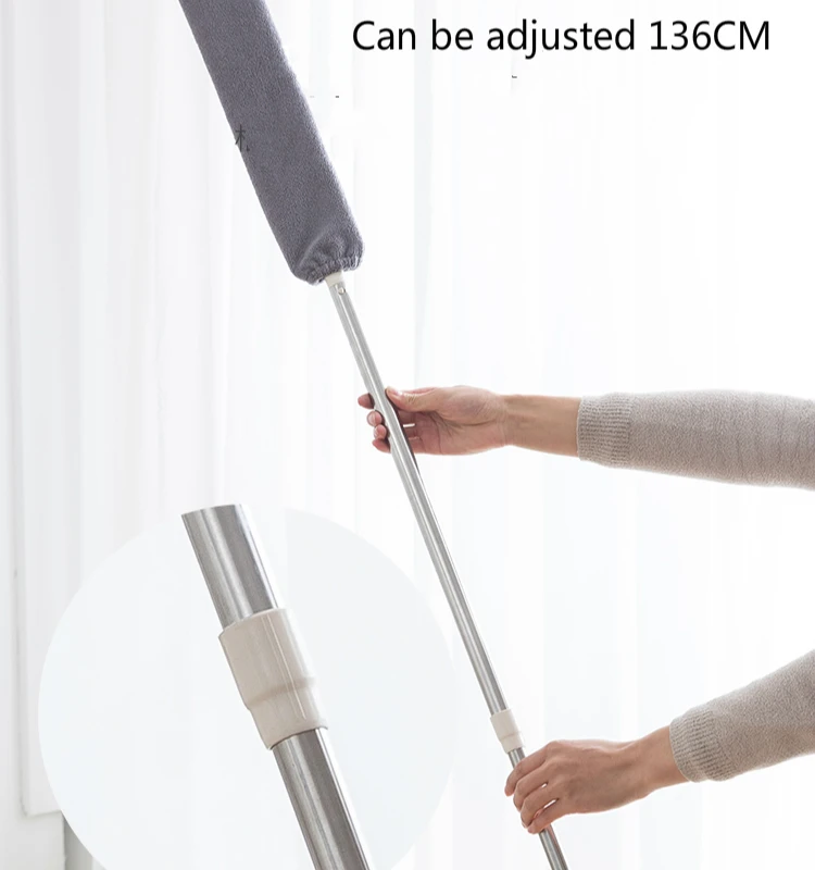 3in1 Corner Cleaning Tool Nook Duster Long Handle Dust Cleaner Floor Brush Easy