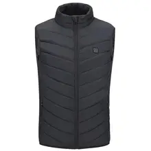 

50%HOTMen Washable Sleeveless USB Electric Heating Vest Winter Thermal Heated Jacket