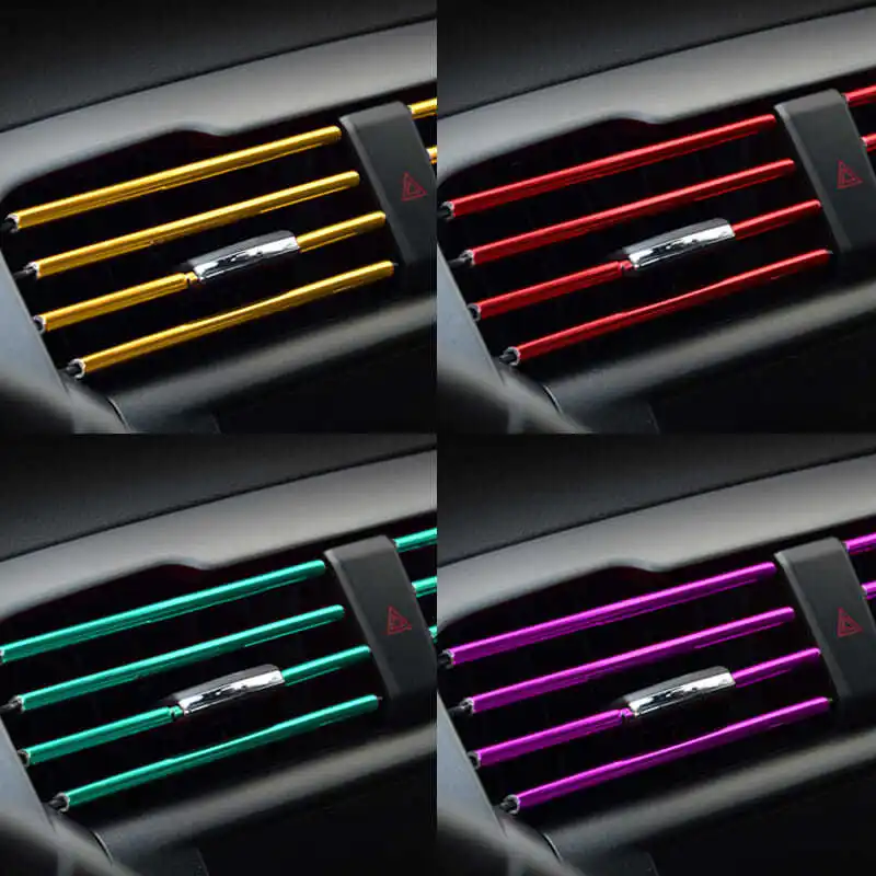 

Dedicated for Geely Emgrand GL GS Vision Boyue Binyue Interior Refit Car Air Conditioning Air Outlet Decorative Bright Strip