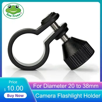 

Camera Flashlight Holder For Diameter 20 to 38mm Lamp Adjustable Screw Fixed Flash Stand Diving Sports Photograph Accessory