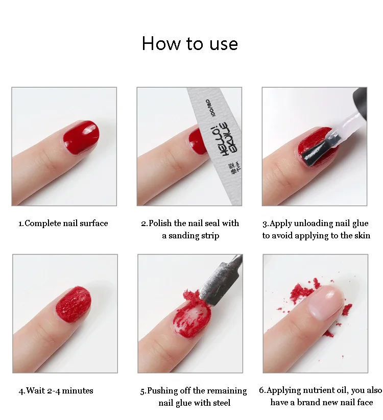 Nail Gel Polish Remover Magic Burst Fast Soak Off Nail Polish Top Coat Glue Painless and not hurting nails New TSLM1
