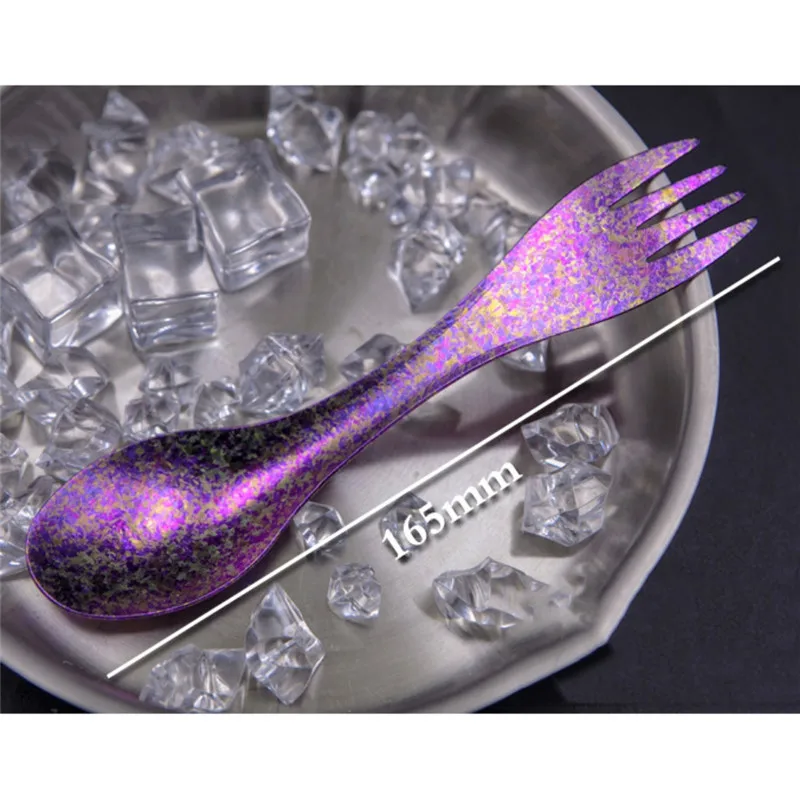 Прочный титановый Spork экологически чистый рустостойкий титановый столовый прибор легкий вес ложка для кемпинга путешествия