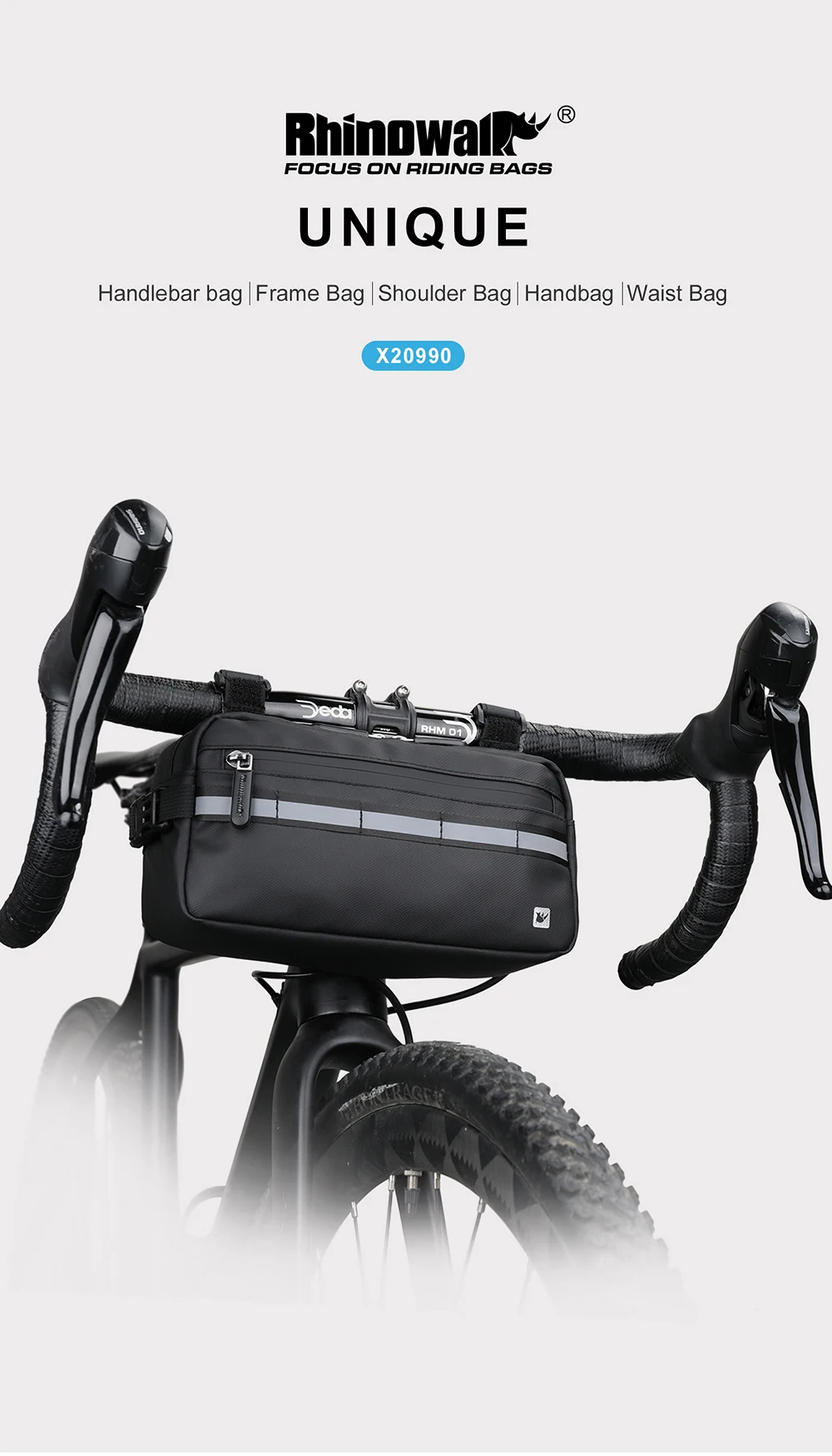 Rhinowalk Bicycle Front Tube Handlebar Bag Waterproof MTB Road Bike 3L Triangle Bag Cycling Frame Pannier Bicycle Accessories  (1)