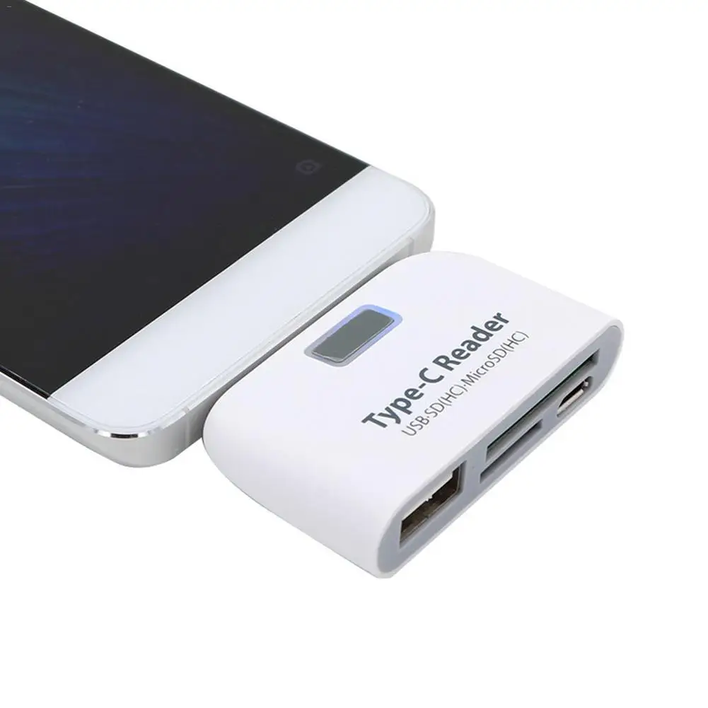 USB 3,1 Тип-c OTG кард-ридер Тип C USB-C "папа" в USB 3,0 OTG TF/SD/MS переходник с внутренней резьбой для OTG телефонный Macbook