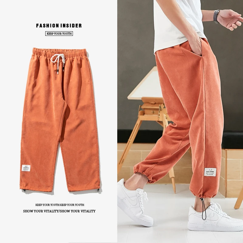 Calça hip hop harem masculina, para o