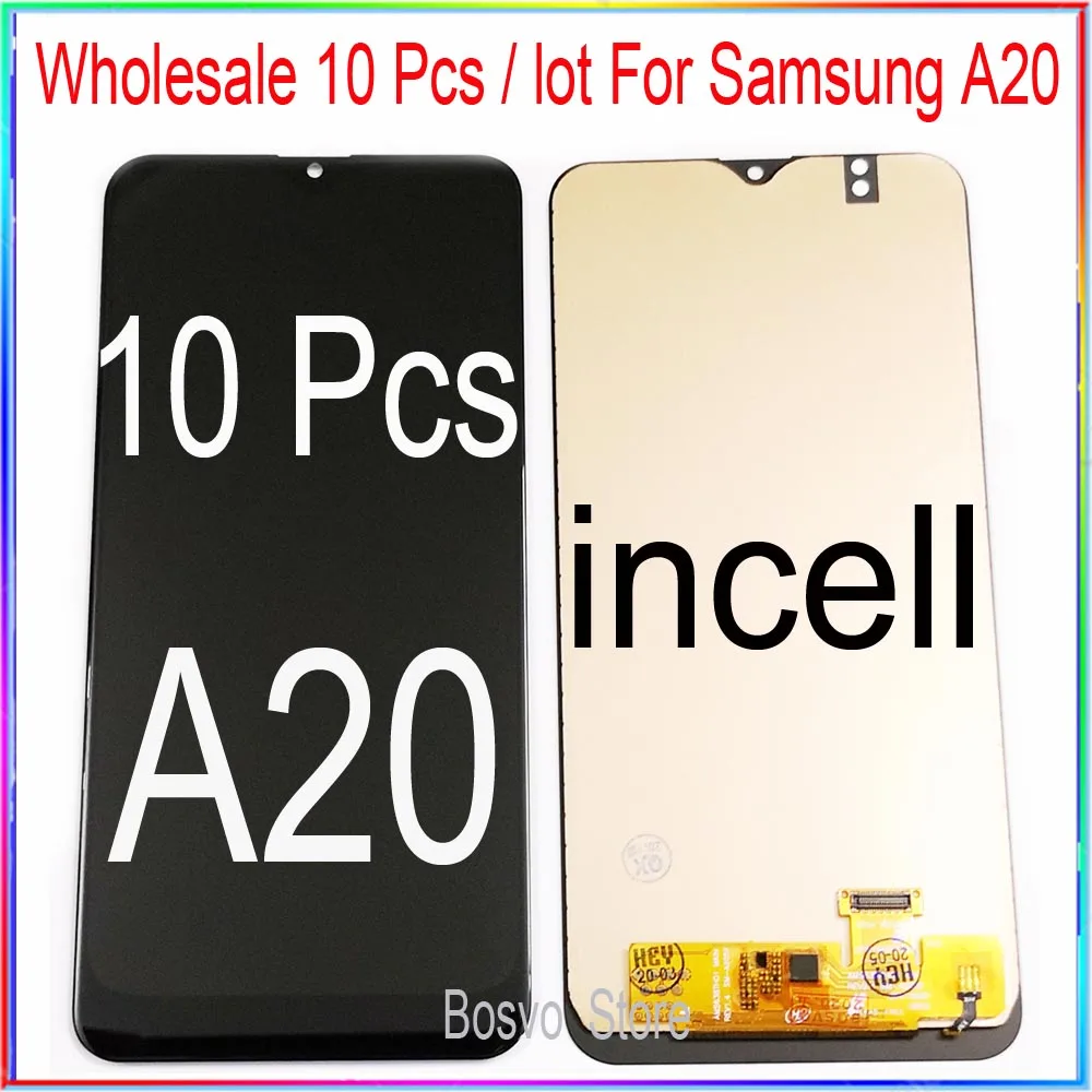 Оптовая продажа 10 шт./лот для Samsung A20 ЖК дисплей с сенсорным экраном в сборе A205 A205F