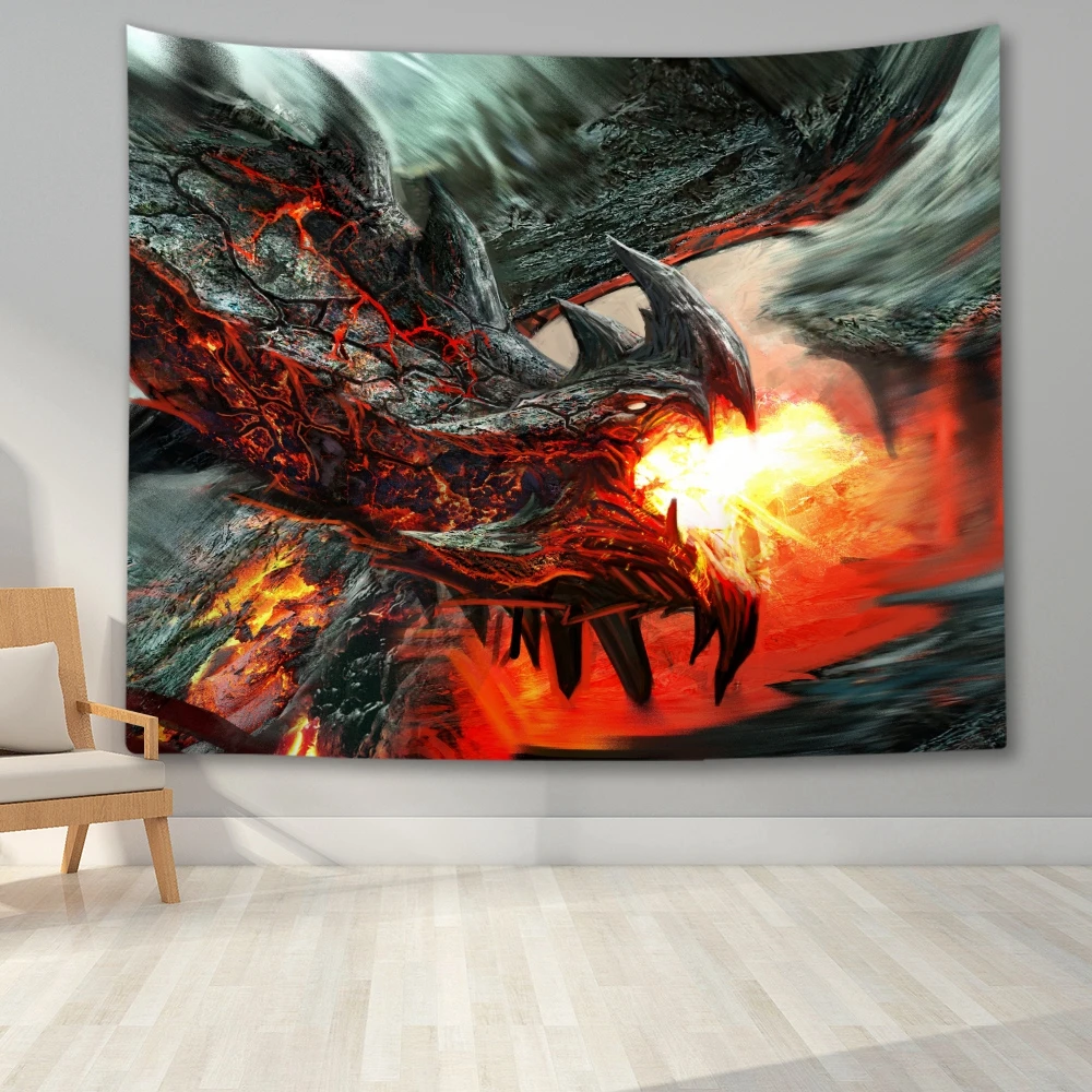 

Fantasy Dragon Wall Hanging Tapestry Psychedelic Bedroom Home Decoration