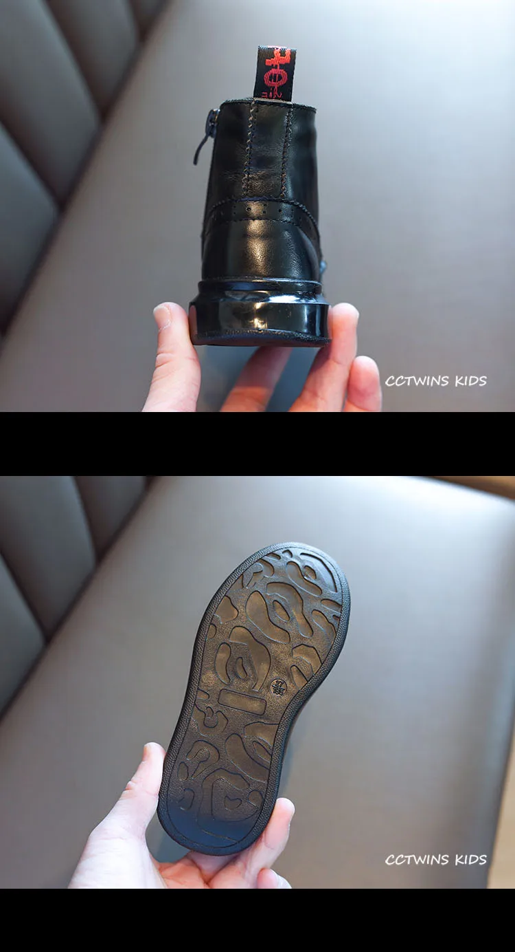 CCTWINS Kids Shoes Winter Children Fashion Ankle Boots Baby Boys Genuine Leather Shoes Girls Brand Martin Boots MB118