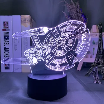 

Star Wars Starship NCC 1701 3d LED Night Light for Child Bedroom Decor Color Changing Best Birthday Gift for Kids Night Lamp