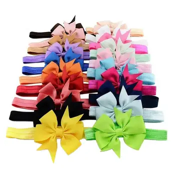 

New Colorful Boho Newborn Toddler Headband Ribbon Elastic Baby Headdress Kids Hair Band Girl Bow Knot